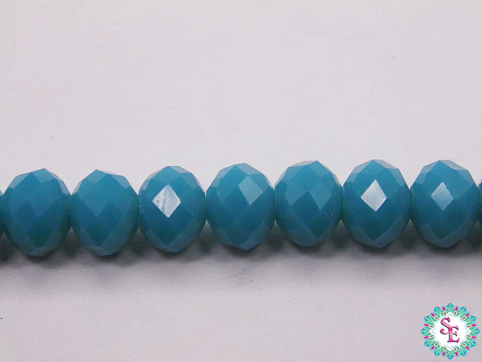 CRISTAL MURANO # 8MM AZUL ACERO MATE 1