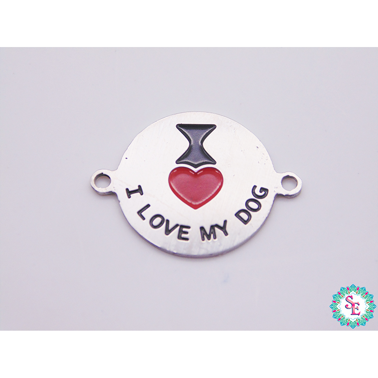 ACERO PLATEADO COLOR 16MM I LOVE MY DOG  1