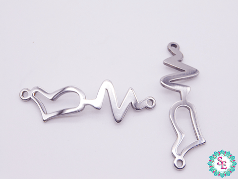 ACERO PLATEADO DIJE PULCERA CORAZON SIGNO VID 31*10MM 