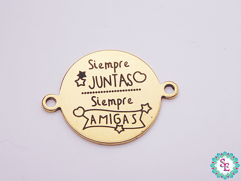 ACERO DORADO 16MM SIEMPRE JUNTAS SIEMPRE AMIGA 