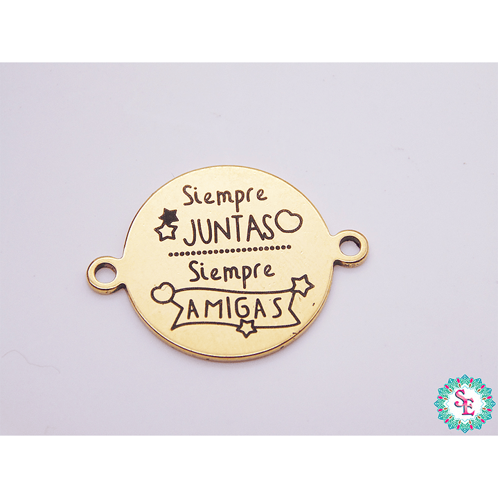 ACERO DORADO 16MM SIEMPRE JUNTAS SIEMPRE AMIGA  1