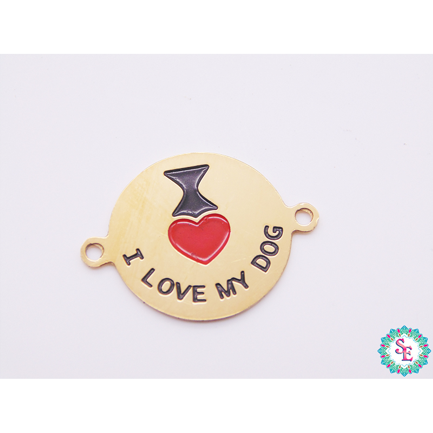 ACERO DORADO COLOR 16MM I LOVE MY DOG 1