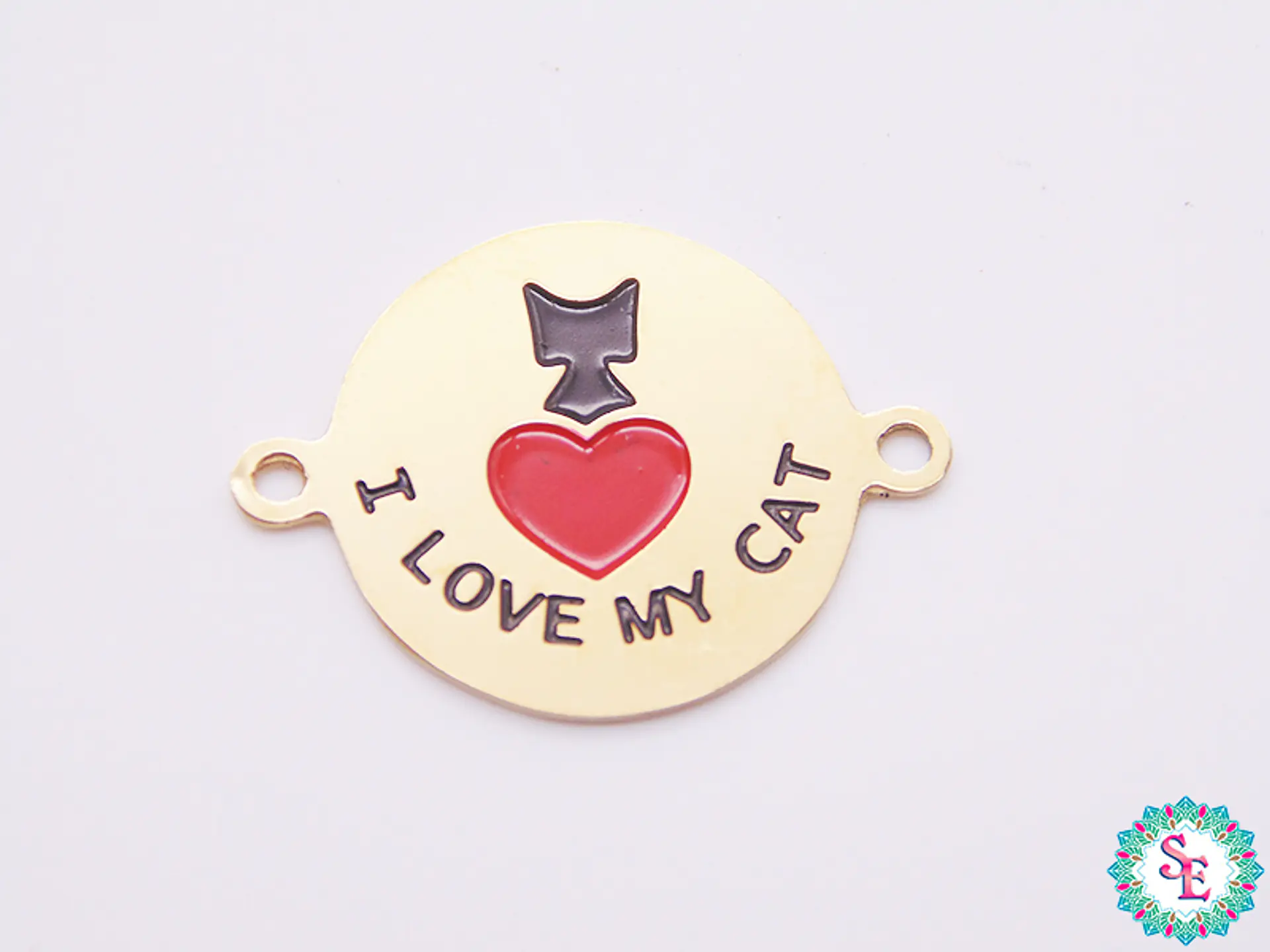 ACERO DORADO COLOR 16MM I LOVE MY CAT  1
