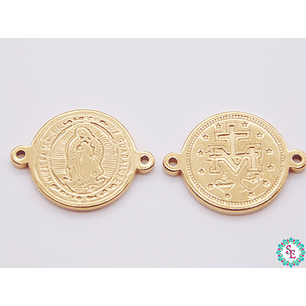 ACERO DORADO SEPARADOR VIRGEN GUADALUPE 12MM 