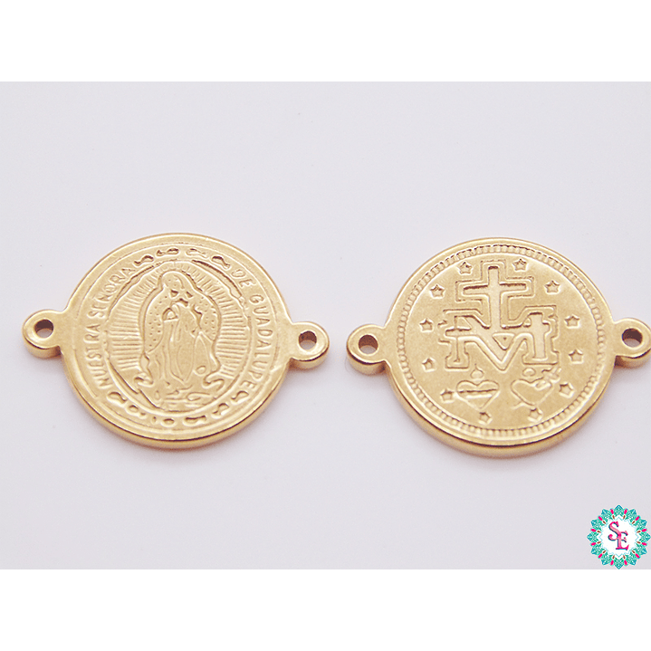 ACERO DORADO SEPARADOR VIRGEN GUADALUPE 12MM  1