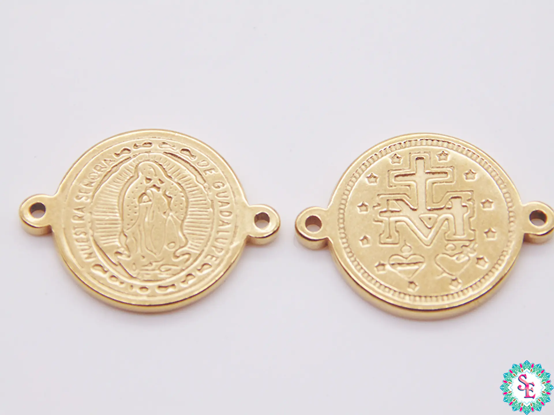 ACERO DORADO SEPARADOR VIRGEN GUADALUPE 12MM  1
