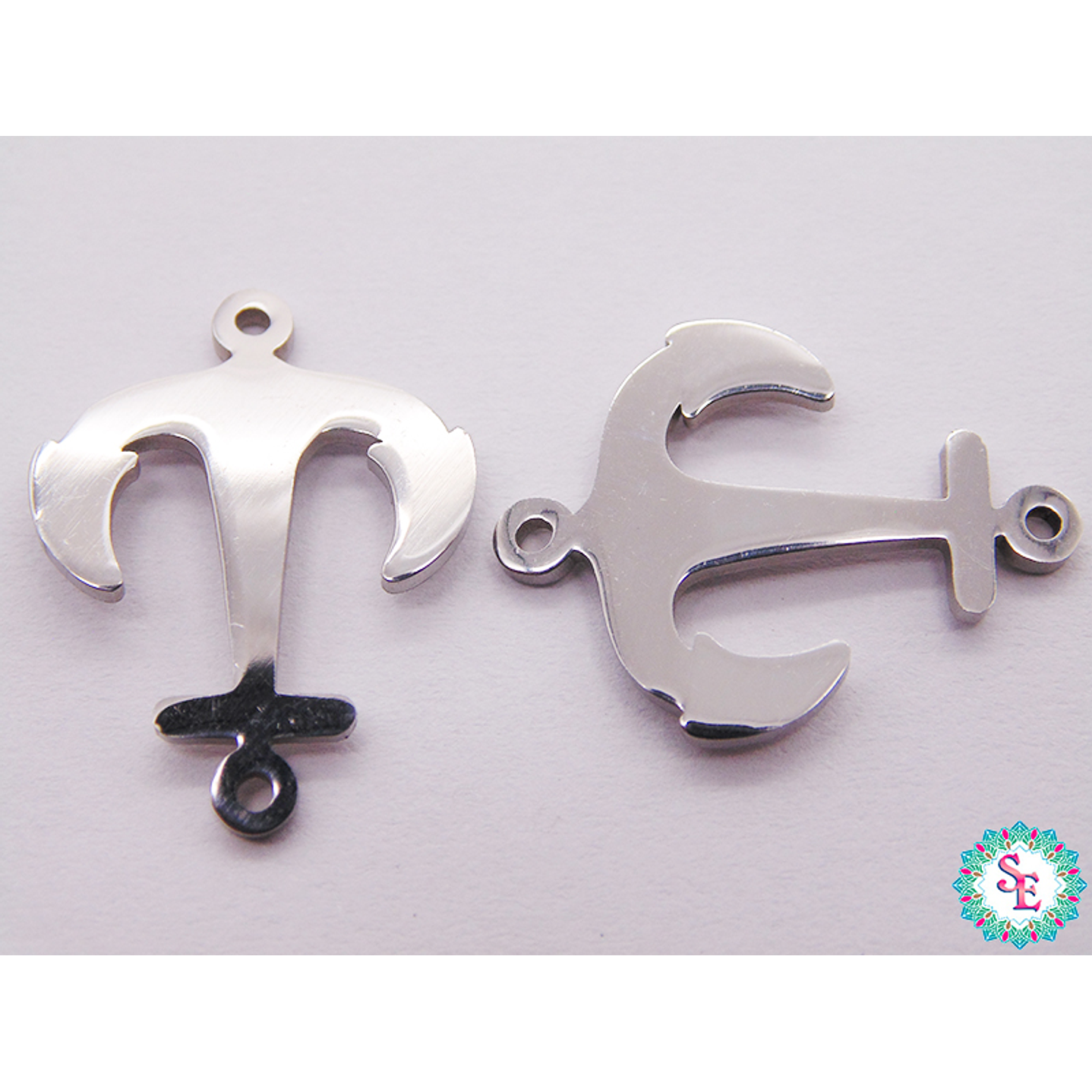 ACERO PLATEADO DIJE PULCERA ANCLA 22*16MM  1