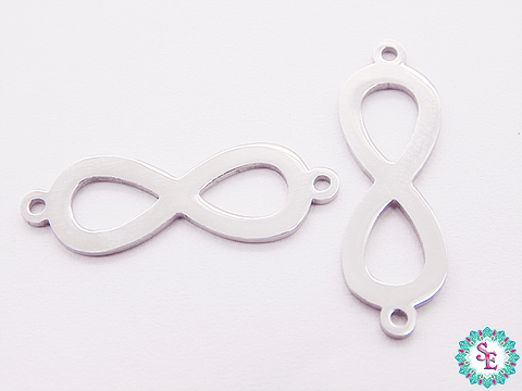 ACERO PLATEADO DIJE INFINITO MEDIANO 25*9MM