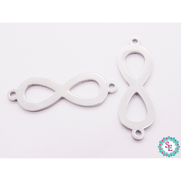 ACERO PLATEADO DIJE INFINITO MEDIANO 25*9MM 1