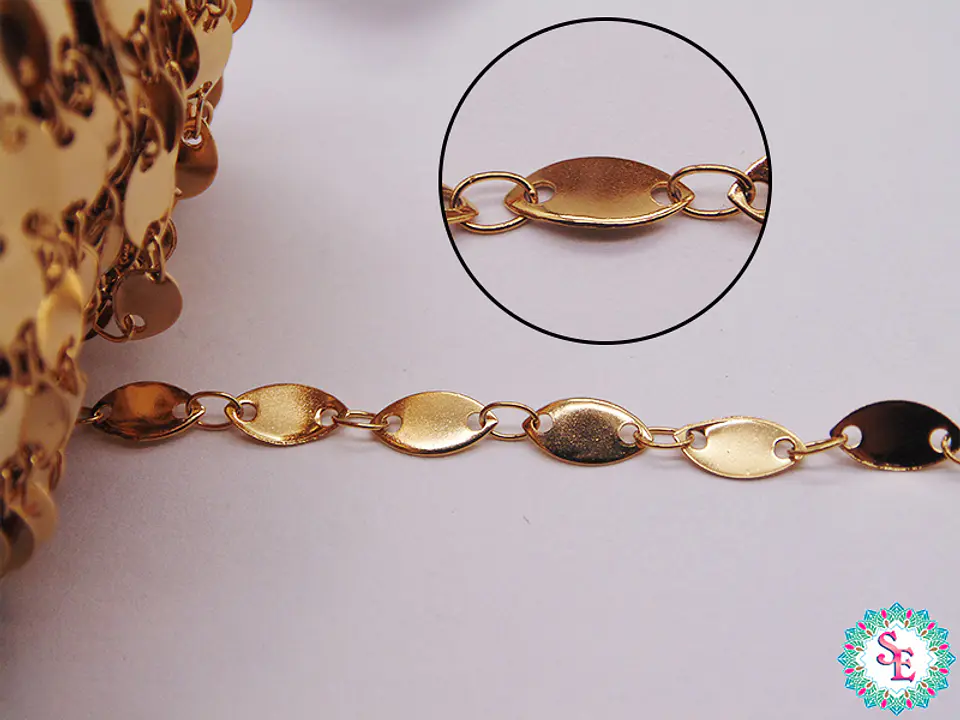 ACERO DORADO CADENA OVALADA 8*4MM 1
