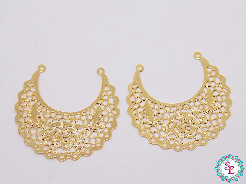 ORO GOLFI FILIGRANA 11- 28.50*30MM  X PAR  1
