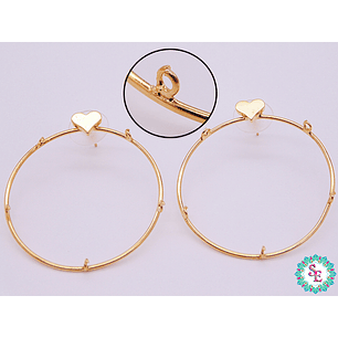 ORO GOLFI HERAJE ARETE 28   40*1.2MM CORAZON