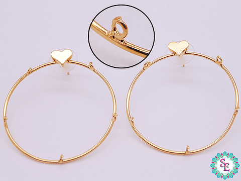 ORO GOLFI HERAJE ARETE 28   40*1.2MM CORAZON