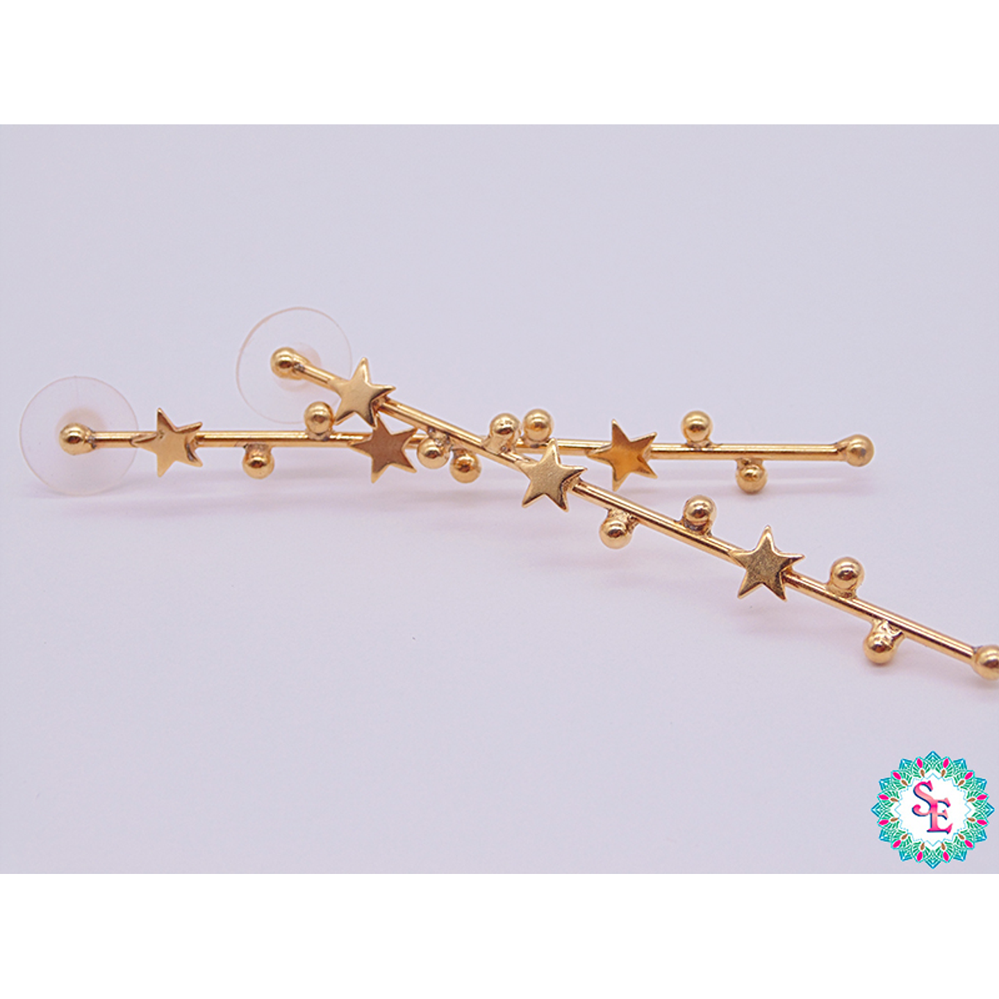 ORO GOLFI HERAJE ARETE PALO ESTRELLA 71*2MM 1