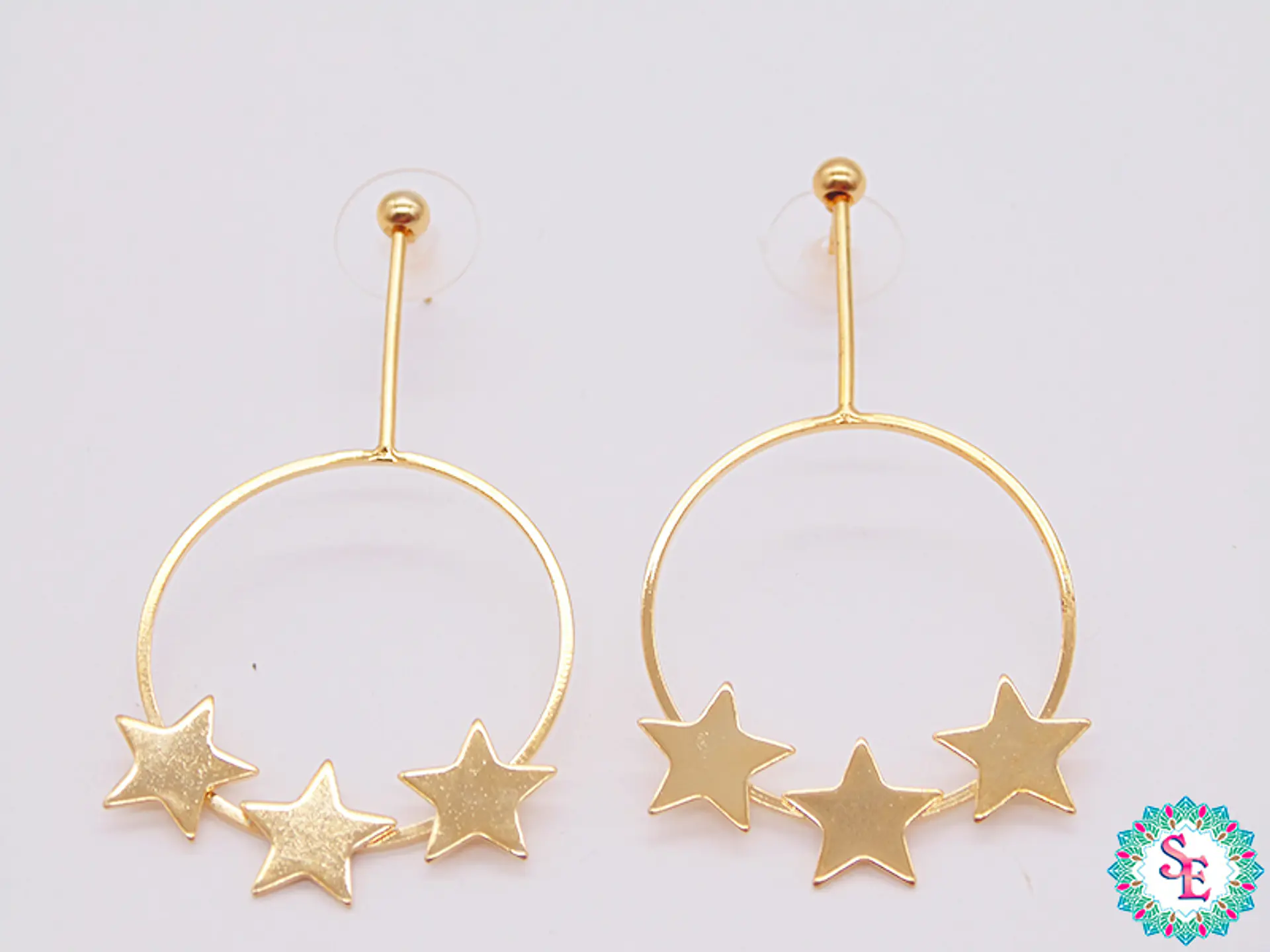 ORO GOLFI HERAJE ARETE 34 30*1MM ESTRELLA 1