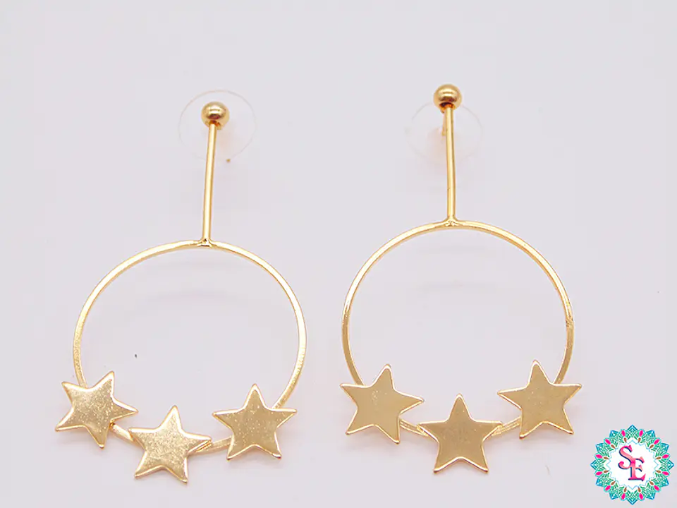 ORO GOLFI HERAJE ARETE 34 30*1MM ESTRELLA 1