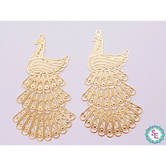 GOLD GOLFI FILIGREE 9 51.58*28.48 X PAIR