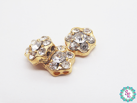 ORO GOLFI SEPARADOR HEXAGONO CIRCON 8MM