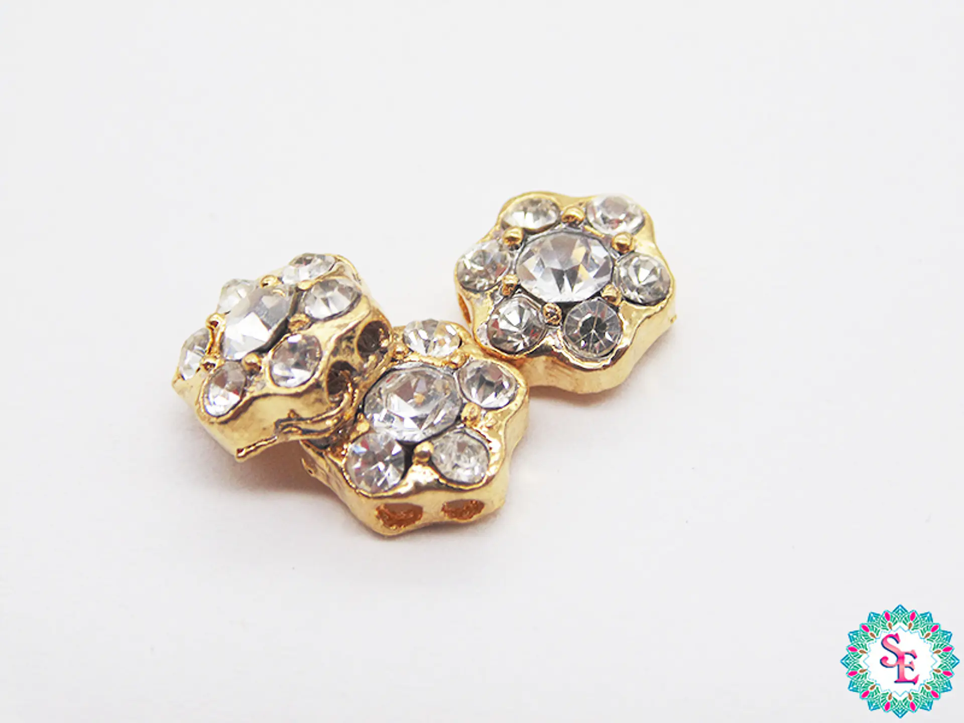 ORO GOLFI SEPARADOR HEXAGONO CIRCON 8MM 1