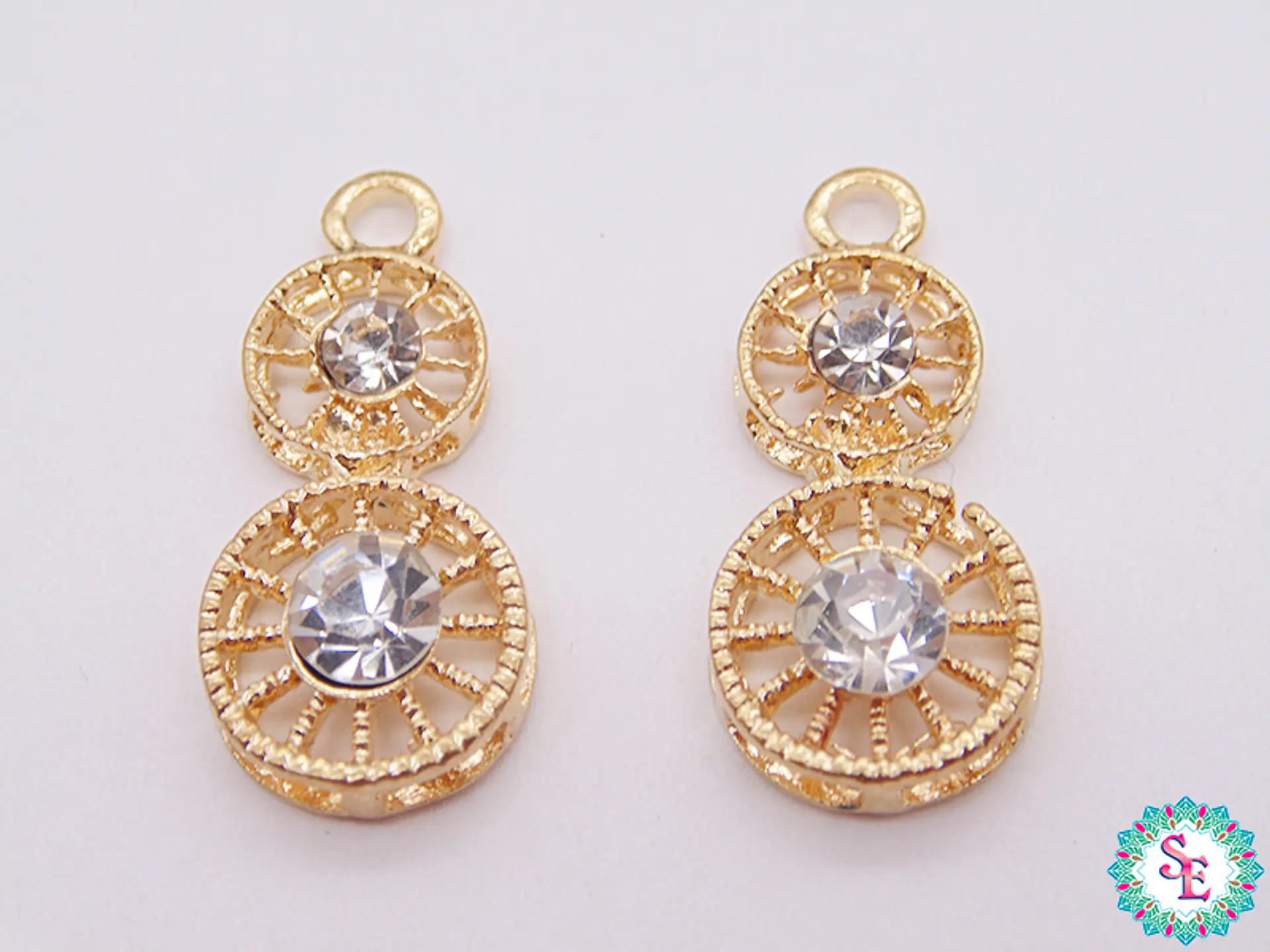 ORO GOLFI DIJE CIRCULO COBLE CIRCON  559 - 25*12MM 1