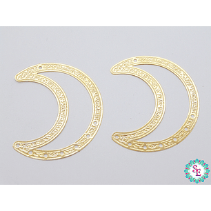 ORO GOLFI FILIGRANA LUNA GRANDE  42MM X PAR 