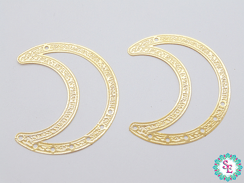 ORO GOLFI FILIGRANA LUNA GRANDE  42MM X PAR 