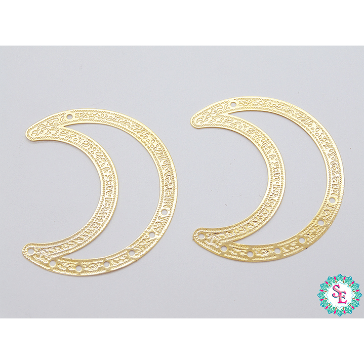 ORO GOLFI FILIGRANA LUNA GRANDE  42MM X PAR  1