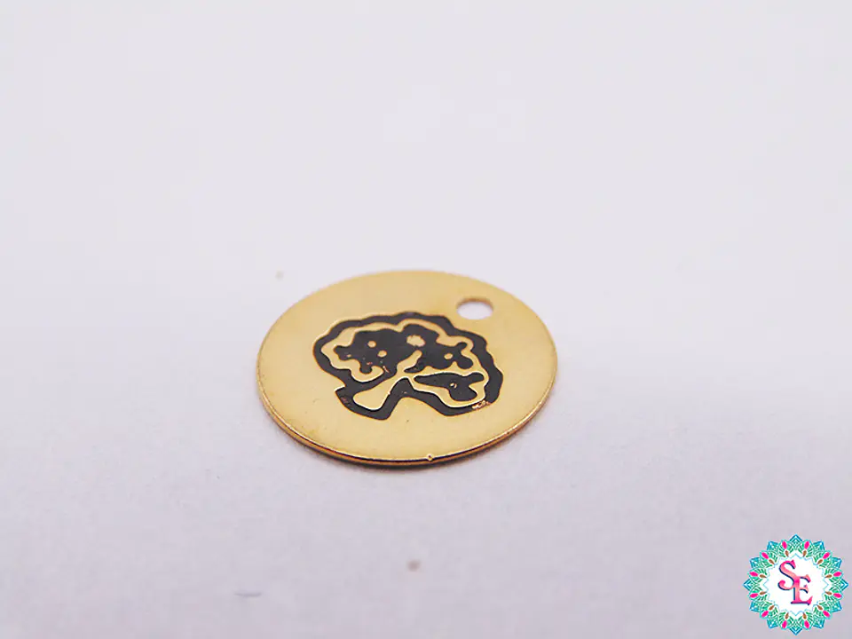 ORO GOLFI DIJE LAMINA 10MM ARBOL DE LA VIDA  1