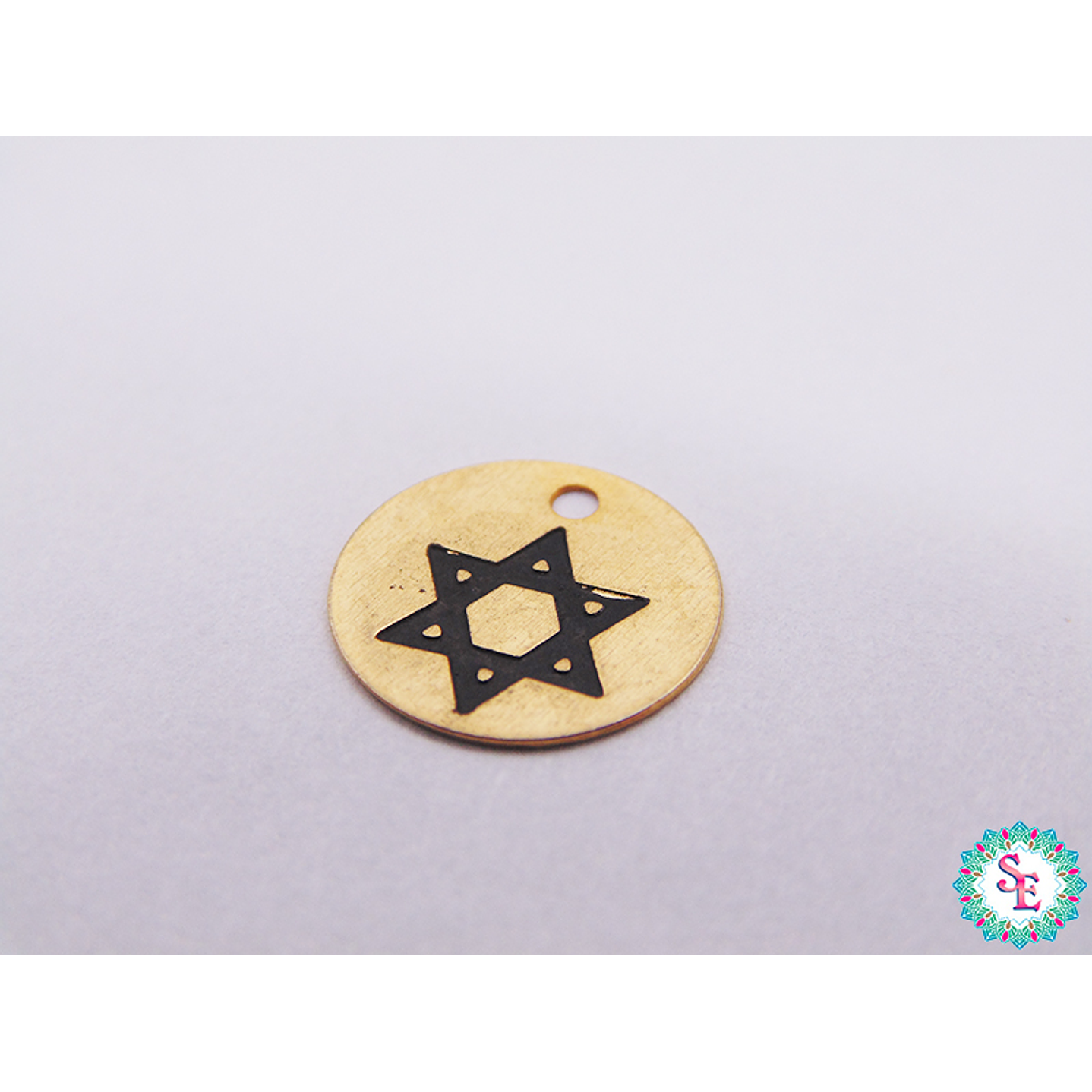 ORO GOLFI DIJE LAMINA 10MM ESTRELLA PATINADA  1