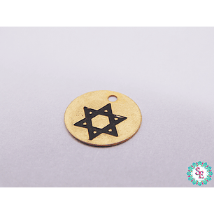 ORO GOLFI DIJE LAMINA 10MM ESTRELLA PATINADA 