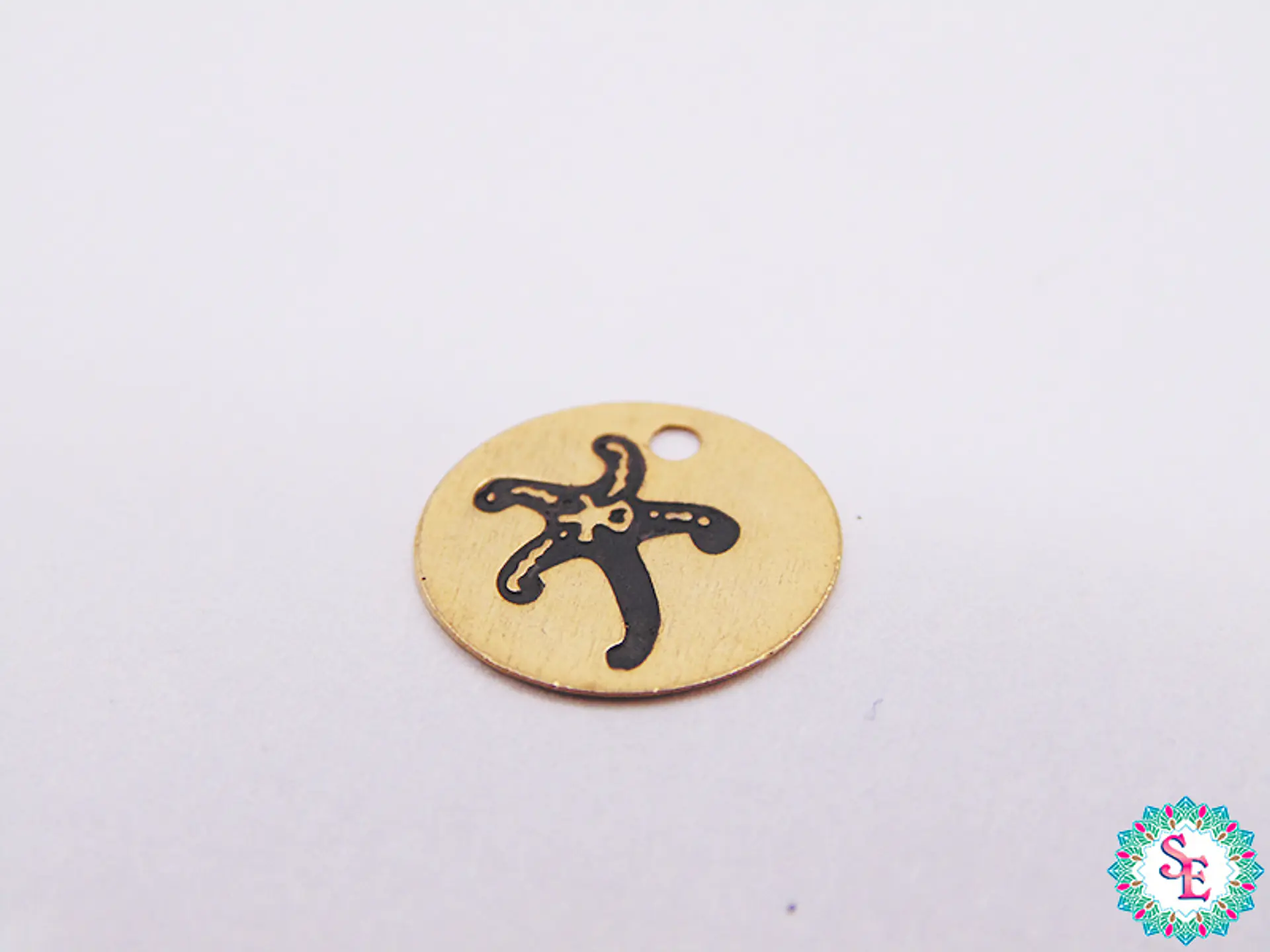 ORO GOLFI DIJE LAMINA 10MM ESTRELLA DE MAR  1