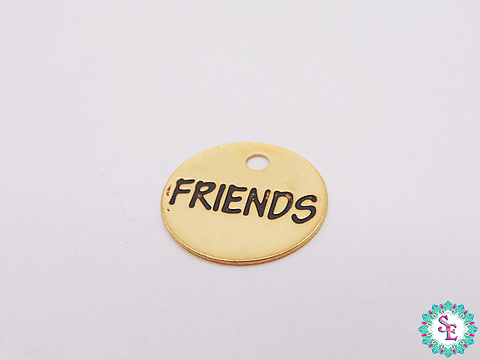 ORO GOLFI DIJE LAMINA 10MM FRIENDS PATINADA 