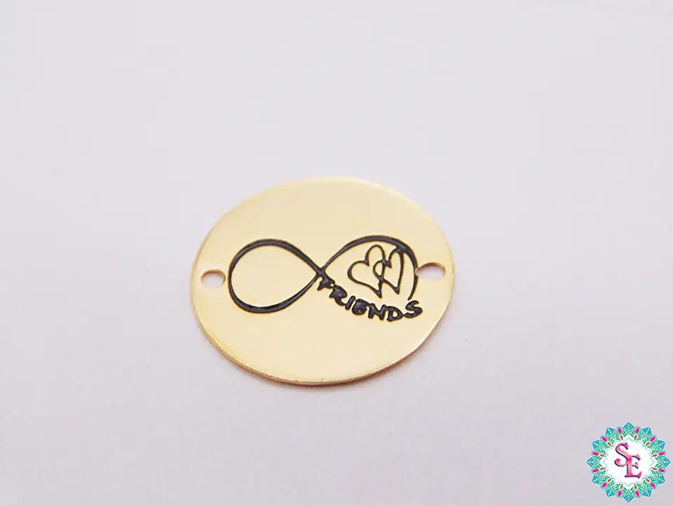 GOLD GOLFI ROUND END INFINITE FRIENDS 14MM X UND 1