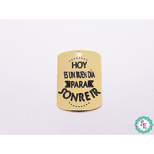 ORO GOLFI DIJE PLACA RECTANGULO HOY ES UN BUE X 20*13.62 X UND 