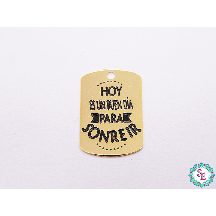 ORO GOLFI DIJE PLACA RECTANGULO HOY ES UN BUE X 20*13.62 X UND  1