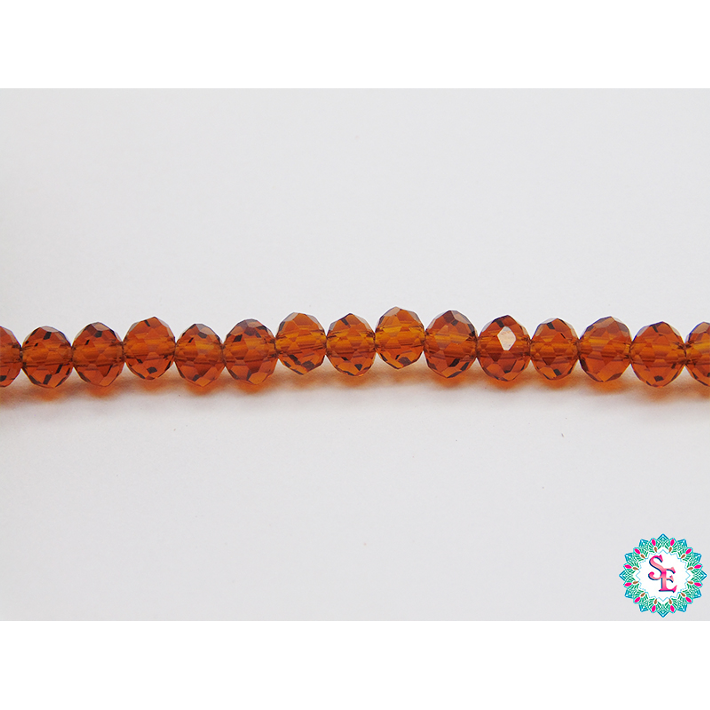 MURANO GLASS # 4MM CLEAR BROWN X 146 UNIT APPROX 1