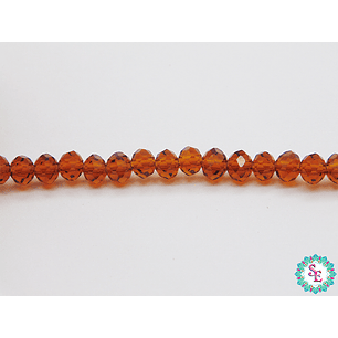 CRISTAL MURANO # 4MM CAFE TRASPARENTE X 146 UND APROX 