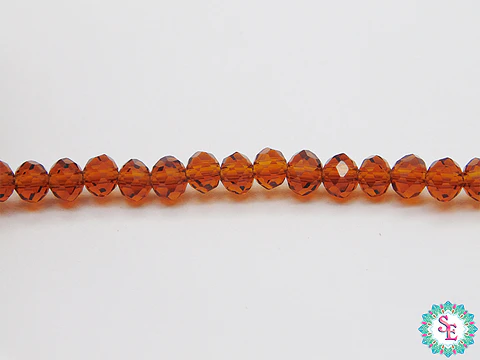 CRISTAL MURANO # 4MM CAFE TRASPARENTE X 146 UND APROX 