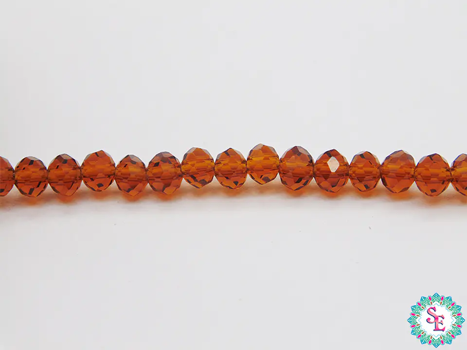 CRISTAL MURANO # 4MM CAFE TRASPARENTE X 146 UND APROX  1