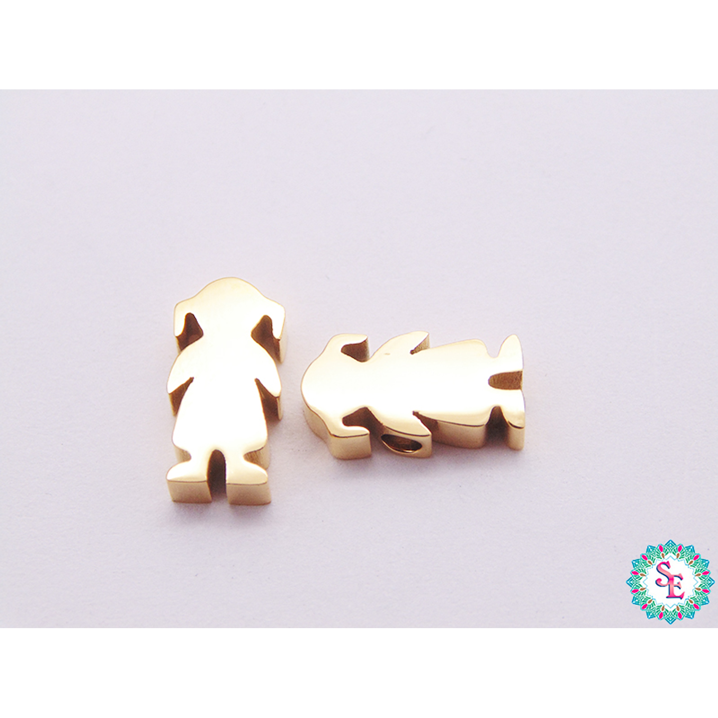 ACERO DORADO SEPARADOR NIÑA 12*6*3MM  1