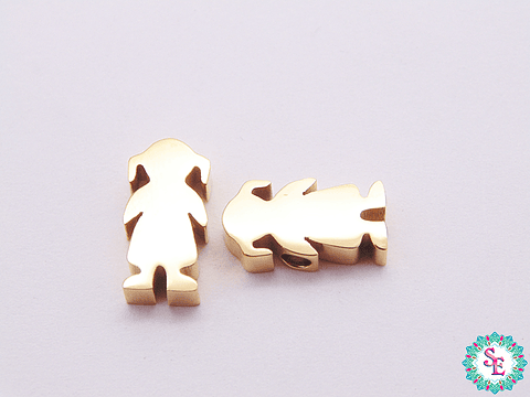 ACERO DORADO SEPARADOR NIÑA 12*6*3MM 
