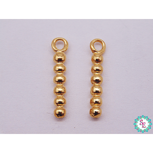 SAMAK DORADA DIJE BASTON 20MM PAQUETE X 10 UNIDADES 