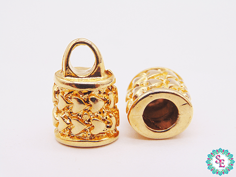 SAMAK DORADA TERMINAL CANDADO PQ 15*8MM  PAQUETE X 5 UNIDADES 