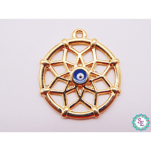 GOLDEN SAMAK DREAM CATCHER PENDANT 26MM X UNIT