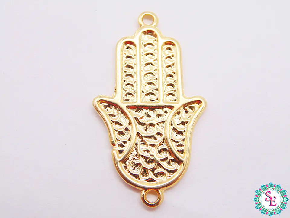 SAMAK DORADA CENTRO MANO HAMSA FORTUNA 36*20MM  1