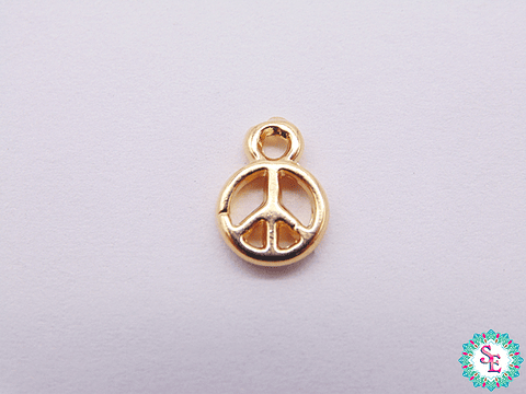 SAMAK DORADA DIJE SIMBOLO DE PAZ MINI 7MM 
