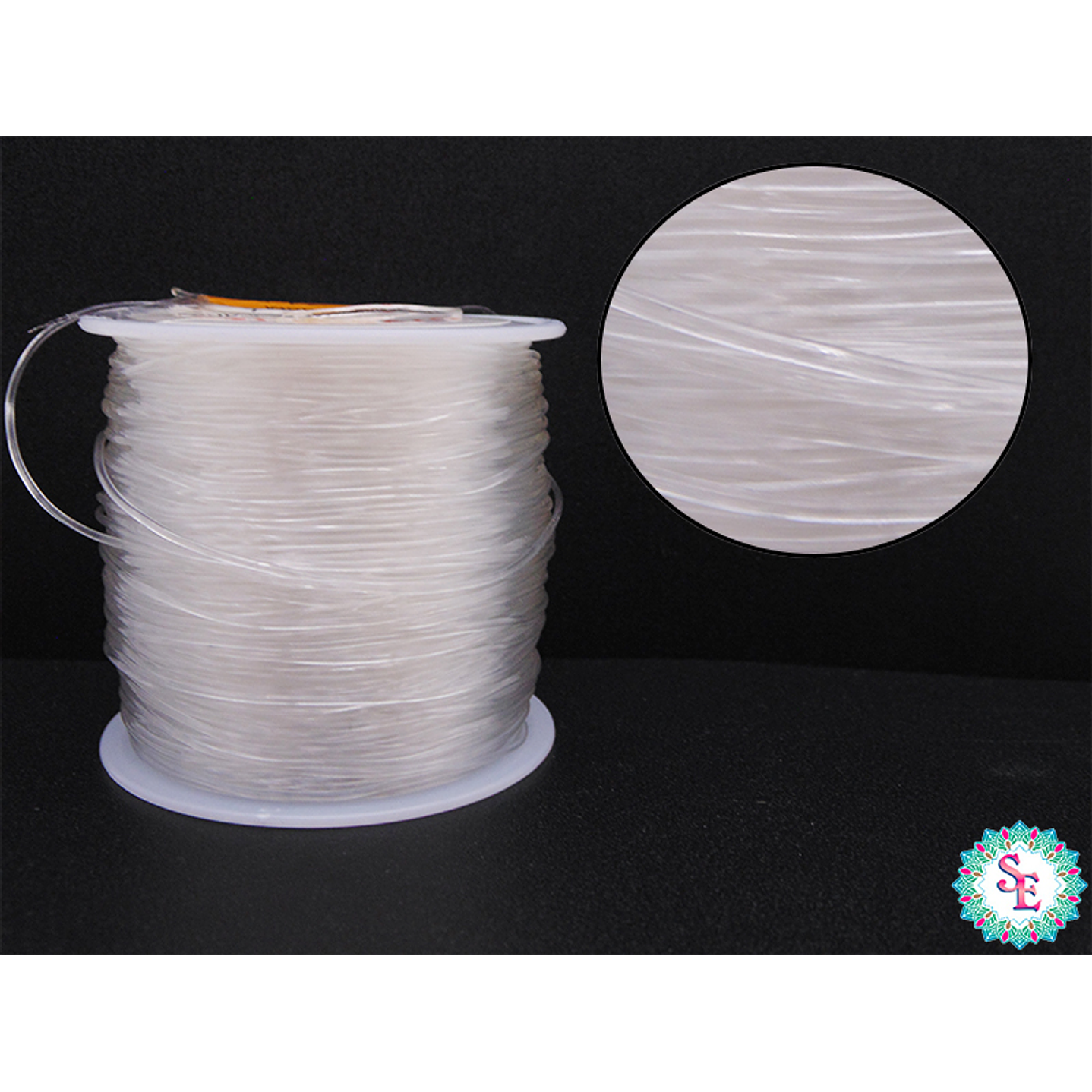 NYLON ELASTICO 1.0MM SILICONADO ROLLO*100M.  1