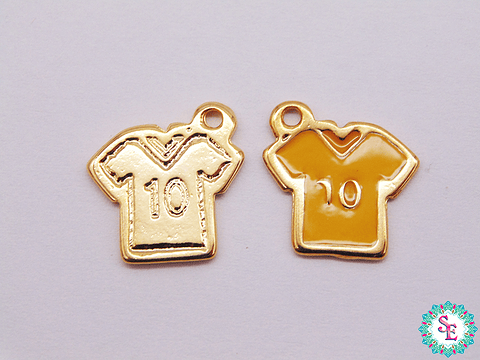 SAMAK DORADA DIJE CAMISETA DIEZ 14*15MM 