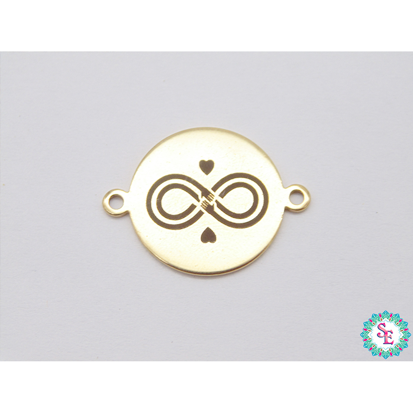 ACERO DORADO 16MM INFINITO DOS CORAZONES  1