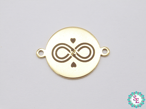 ACERO DORADO 16MM INFINITO DOS CORAZONES 